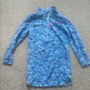 Vineyard Vines Kids Blue Leaf Rashguard